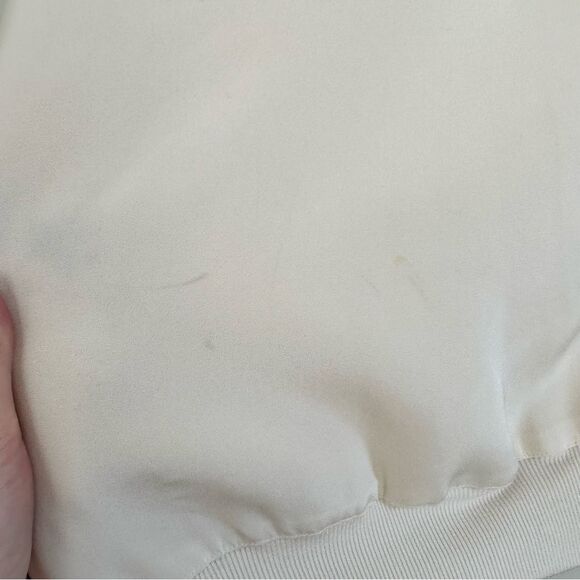 Joseph Women’s Extra Small 100% Silk Zip Up Cream Jacket - Picture 9 of 12